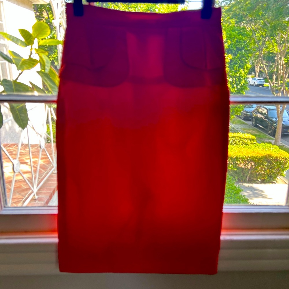 Karen Millen high waisted peplum pencil skirt.